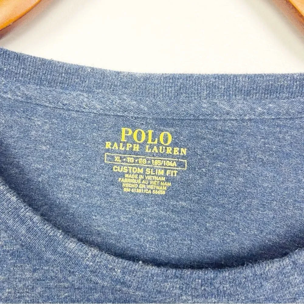 Polo Ralph Lauren Long Sleeve Tee Heather Blue X-Large